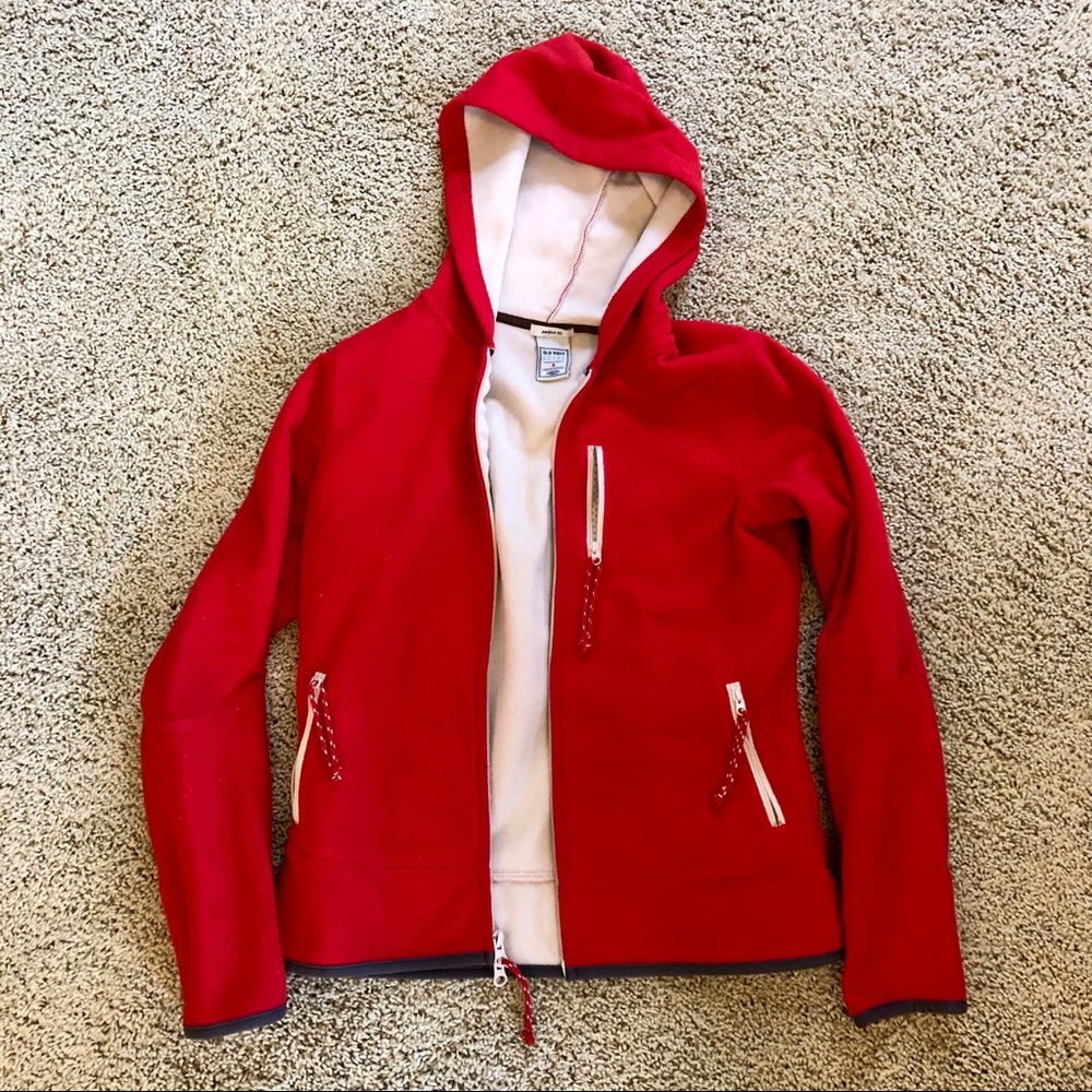 Old Navy Red jacket hoodie zip up